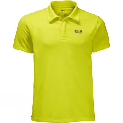 Polo Jack Wolfskin Three Towers Hombre Negras - Chile FIS812957